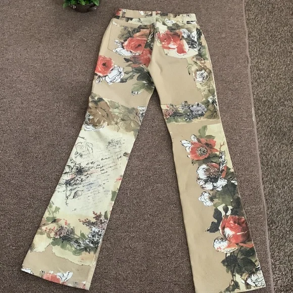 Roberto Cavalli Floral and letters Vintage Straight pants made in Italy - Picture 11 of 16